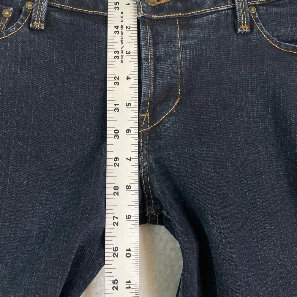 Levi Strauss Signature Womens Juniors 7 Dark Wash Low Rise Slim Bootcut Jeans